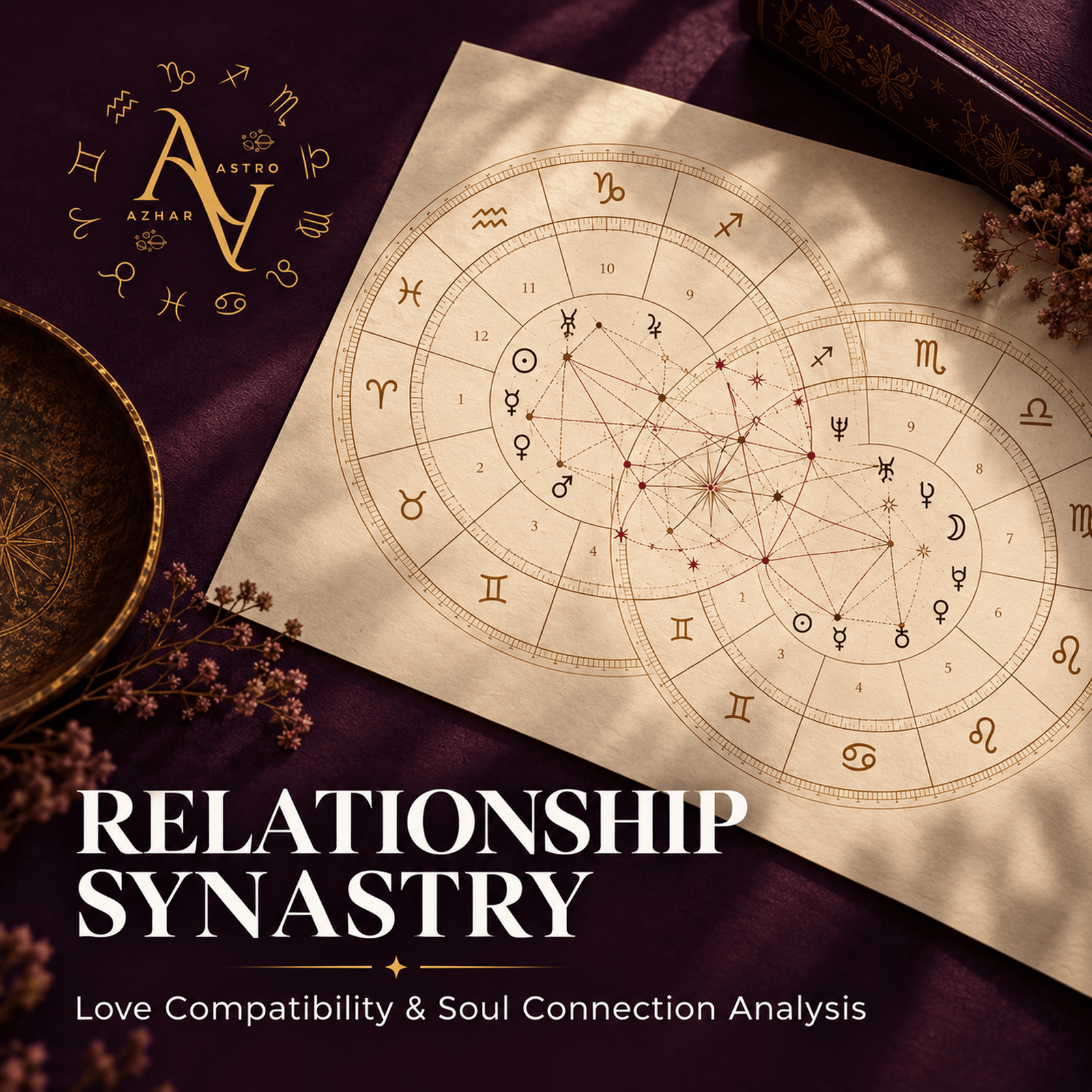 Relationship & Compatibility Analysis (Synastry Report – PDF)